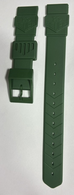 TAG Heuer Classic Dark Green 18mm Rubber Strap