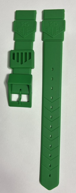 TAG Heuer 18mm Darker Green Rubber Strap