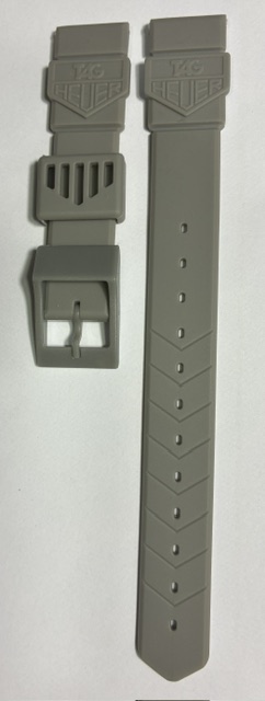 TAG Heuer Grey 18mm Rubber Strap