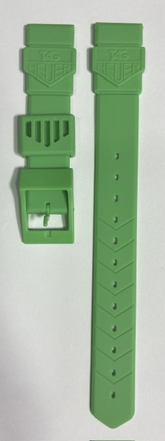 TAG Heuer 18mm Pascal Green Rubber Strap