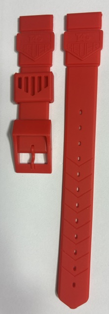 TAG Heuer 18mm Red Rubber Strap