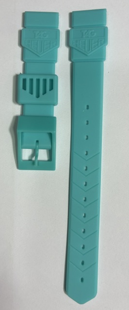 TAG Heuer 18mm Turquoise Rubber Strap