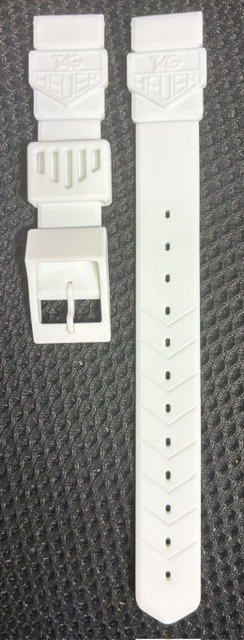 TAG Heuer 18mm White Rubber Strap