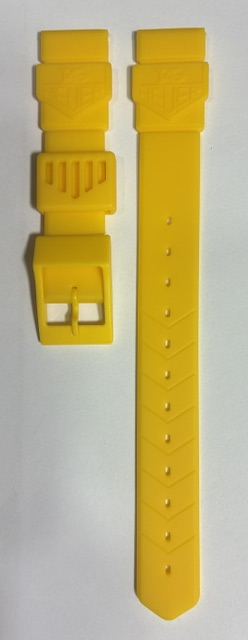 TAG Heuer 18mm Yellow Rubber Strap