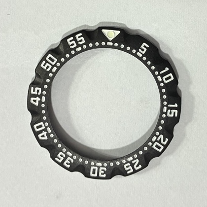 TAH Heuer 34/35mm Black, White Bezel