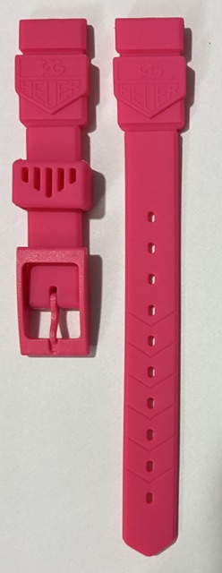 TAG Heuer 15mm Barbie Pink Ladies Rubber Strap