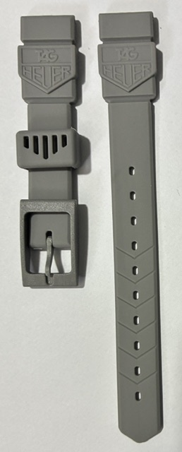 TAG Heuer 15mm Ladies Grey Rubber Strap