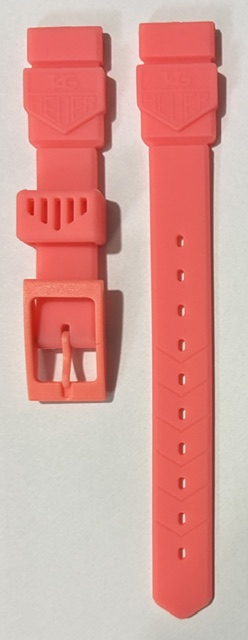 TAG Heuer 15mm Ladies Light Pink Rubber Strap