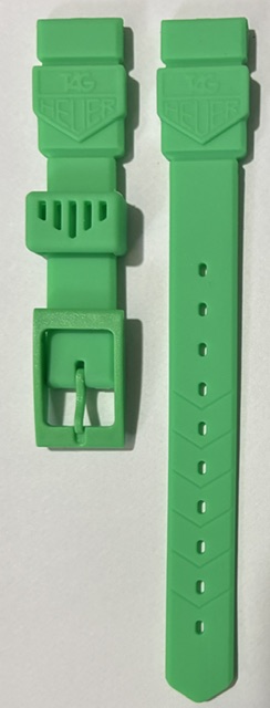 TAG Heuer 15mm Pascal Green Rubber Strap