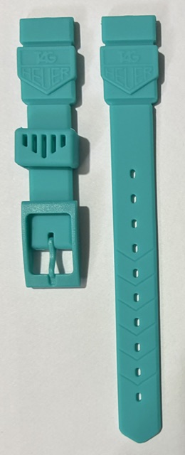 TAG Heuer 15mm Turquoise Ladies Rubber Strap
