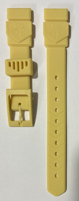 TAG Heuer 15mm Creme Ivory Rubber Watch Strap